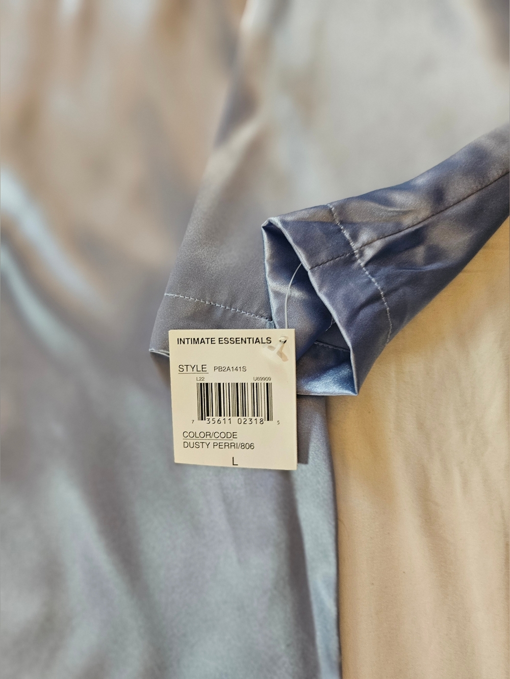 NWT Intimate Essentials Womens Blue Button Up Long Sleeve Sleepshirt Size L - Picture 4 of 13